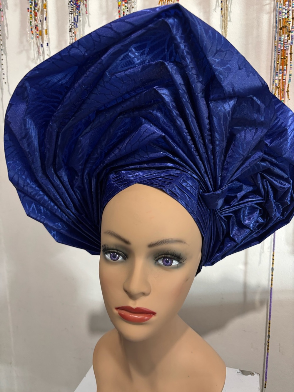 African sego auto gele headwrap headwear headdress head turban hat